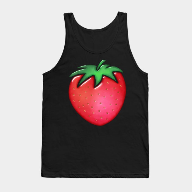 Glass Strawberry watercolor painting Tank Top by SuRReal3D